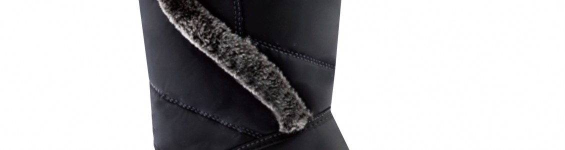 Rubber boots with faux fur